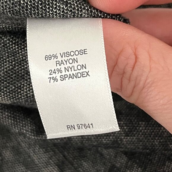 J Jill Ponte Tunic Gray Black White Houndstooth Boatneck‎ ¾ Sleeve Size Medium - Picture 7 of 8